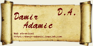 Damir Adamić vizit kartica